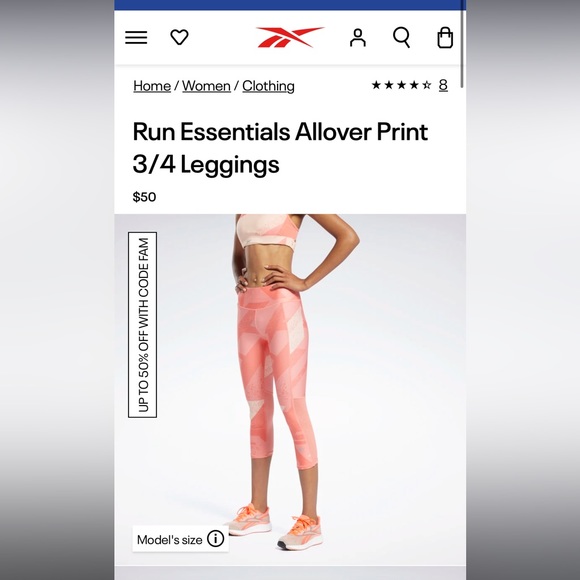 Reebok 3/4 Leggings - Picture 7 of 7
